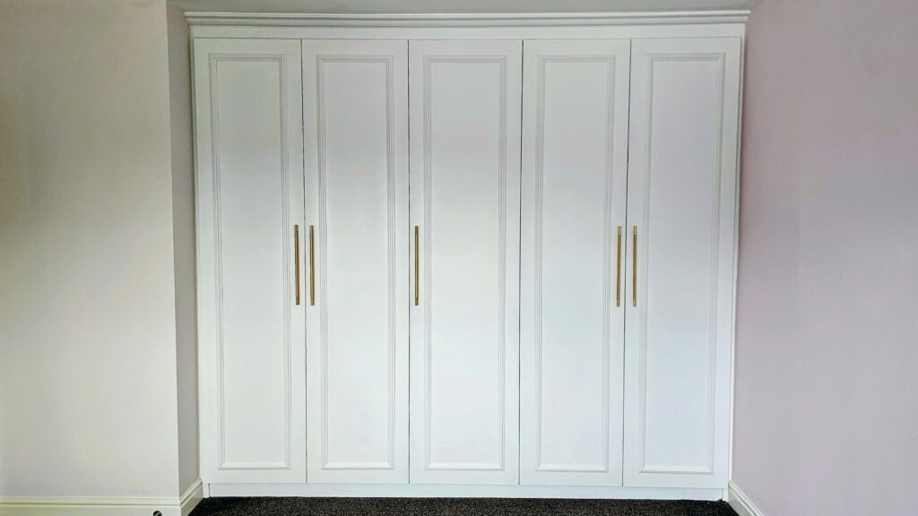 French style wardrobe door conversion and spray-painted finish in Manchester